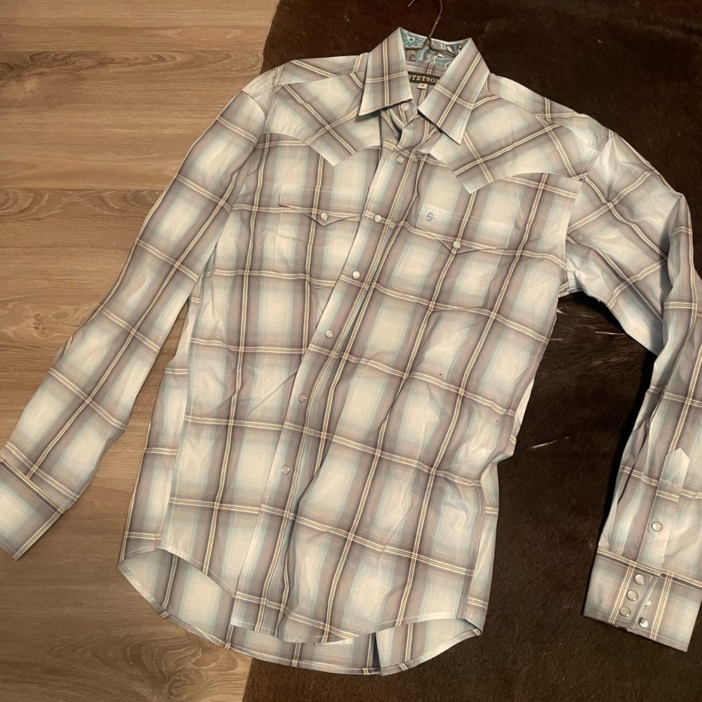 Men’s Stetson Size Medium Pearl Snap